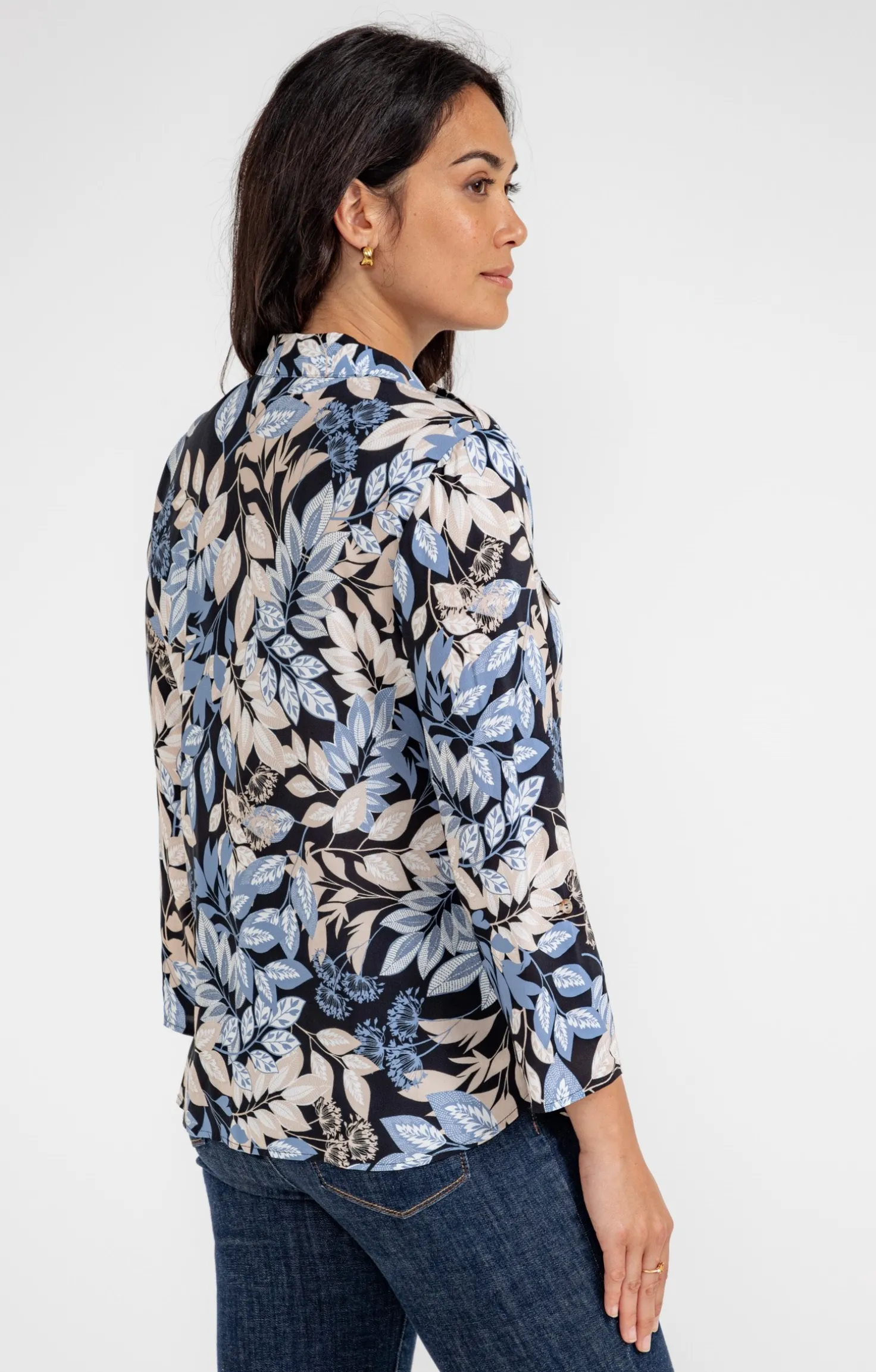 CHEMISE IMPRIME NATUREL AVEC POCHE -