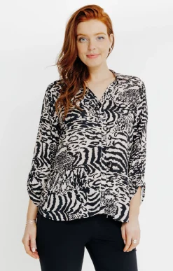 CHEMISE IMPRIME PEAU DE BÊTE -