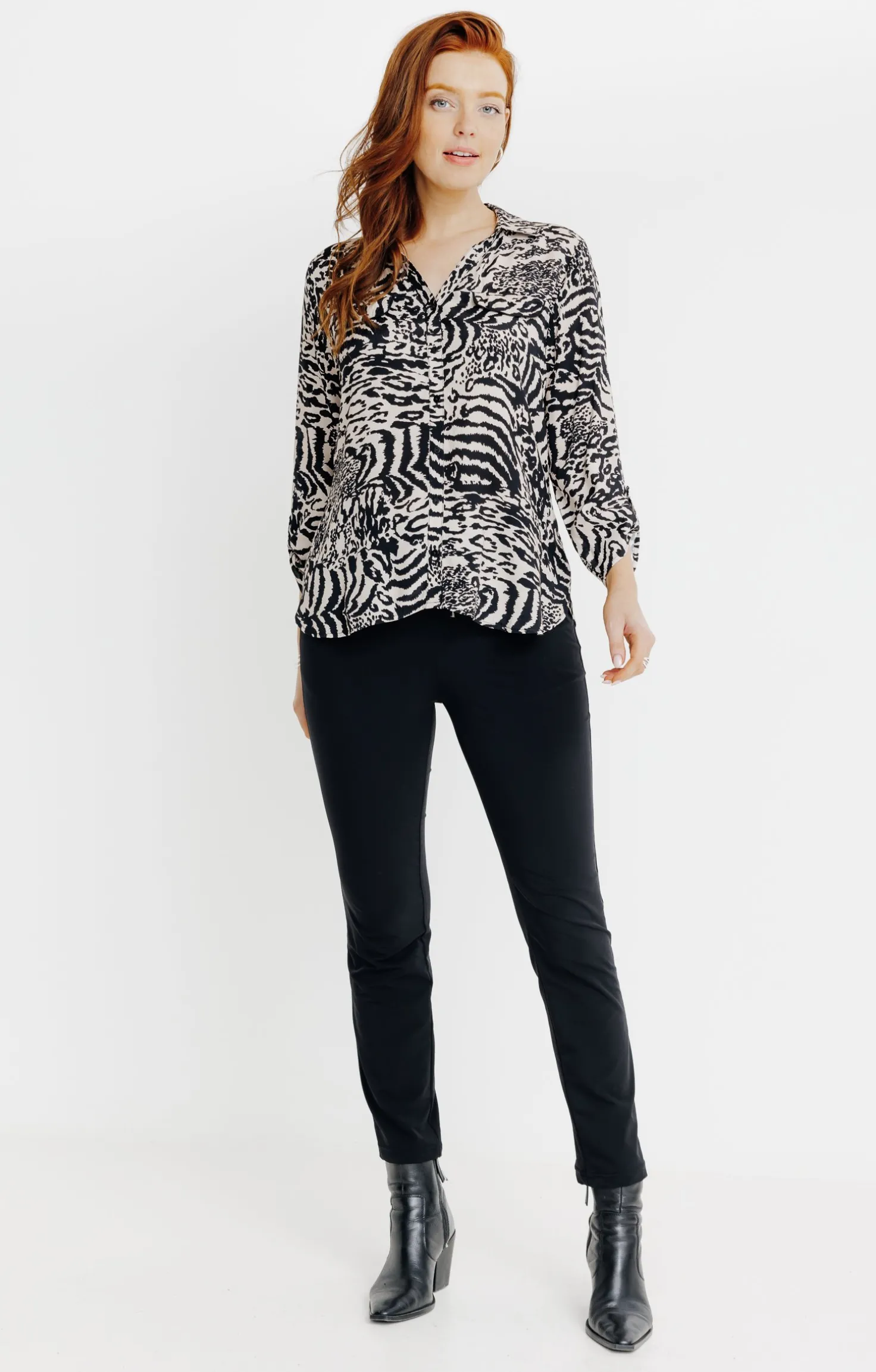 CHEMISE IMPRIME PEAU DE BÊTE -