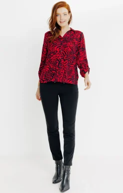 CHEMISE IMPRIME PEAU DE BETE BOUTONNEE -