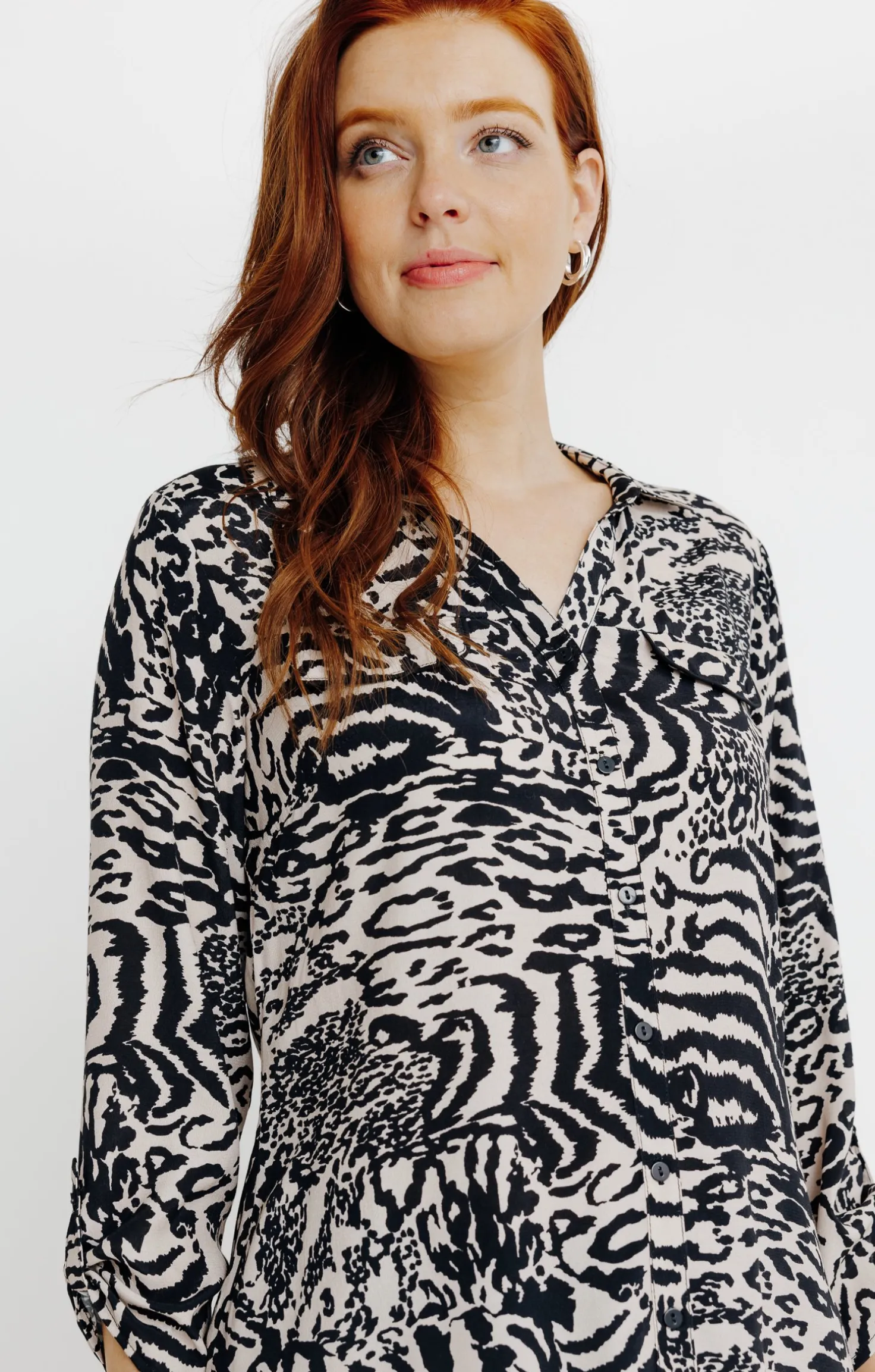 CHEMISE IMPRIME PEAU DE BÊTE -
