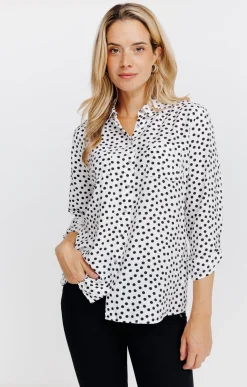 Chemise imprimée petits pois -