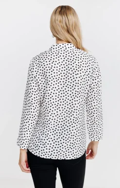 Chemise imprimée petits pois -