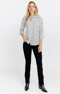 Chemise imprimée petits pois -
