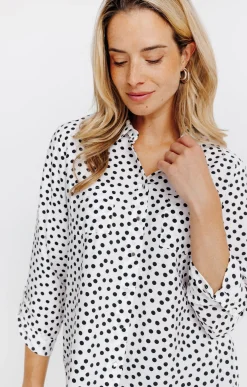 Chemise imprimée petits pois -