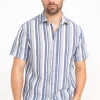 Chemise manches courtes à rayures -