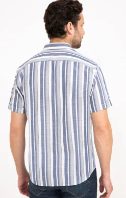 Chemise manches courtes à rayures -