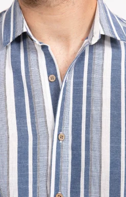 Chemise manches courtes à rayures -
