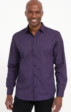 Chemise manches longes MACK Prune -