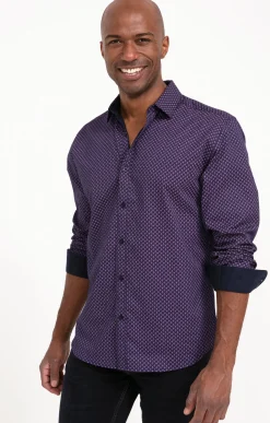 Chemise manches longes MACK Prune -