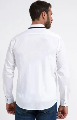 Chemise manches longue en satin -