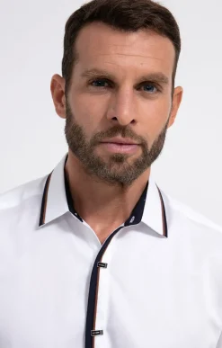 Chemise manches longue en satin -