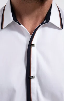 Chemise manches longue en satin -