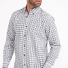 Chemise manches longues à carreaux DOBBY -