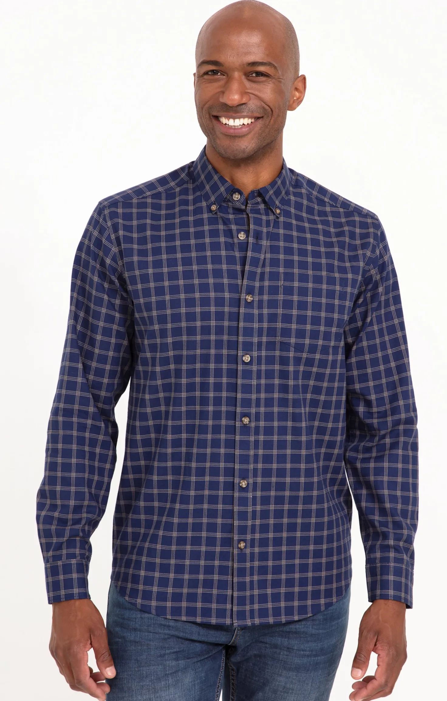 Chemise manches longues à carreaux -