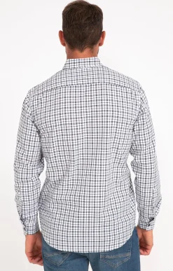 Chemise manches longues à carreaux DOBBY -