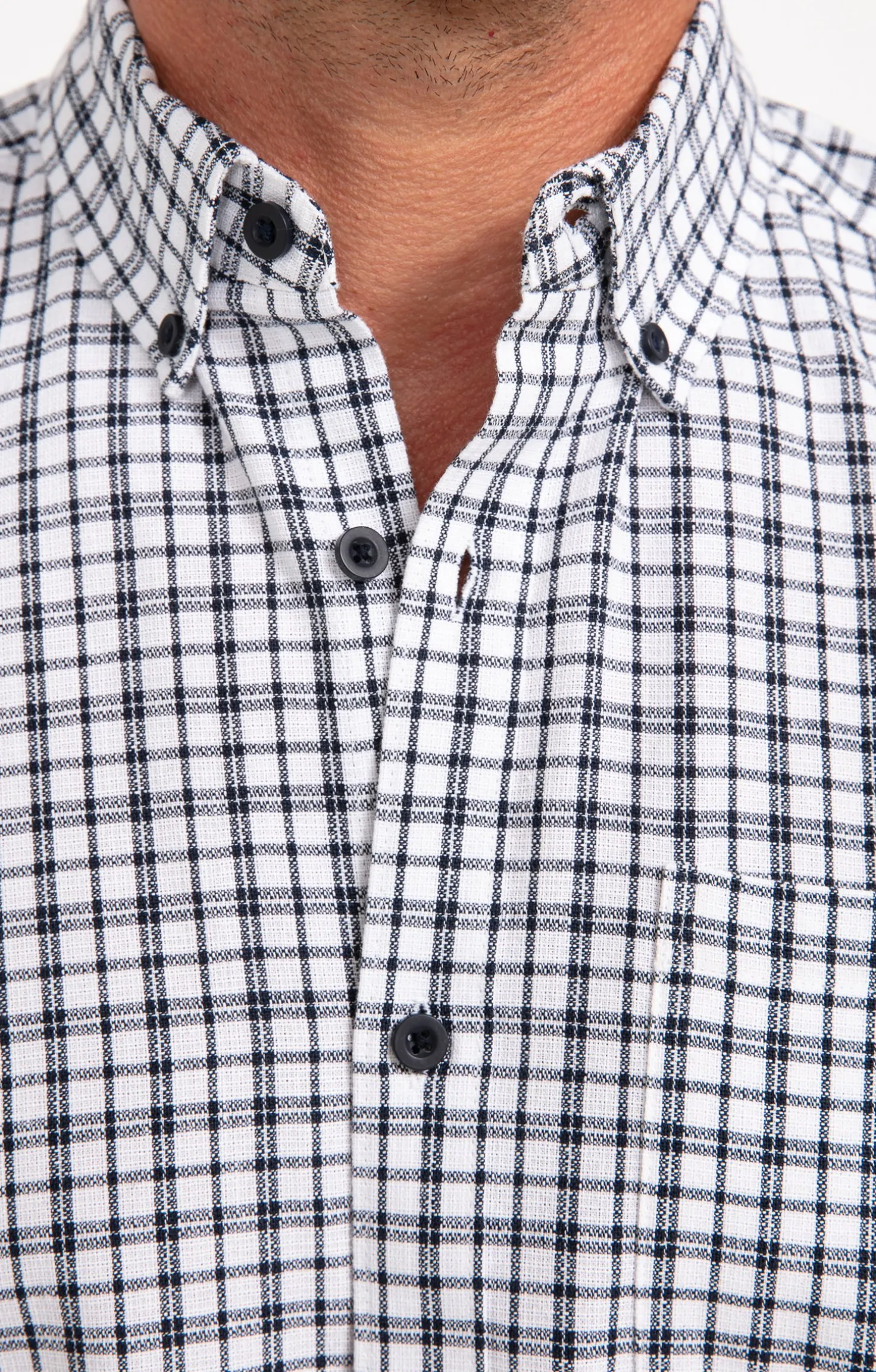 Chemise manches longues à carreaux DOBBY -