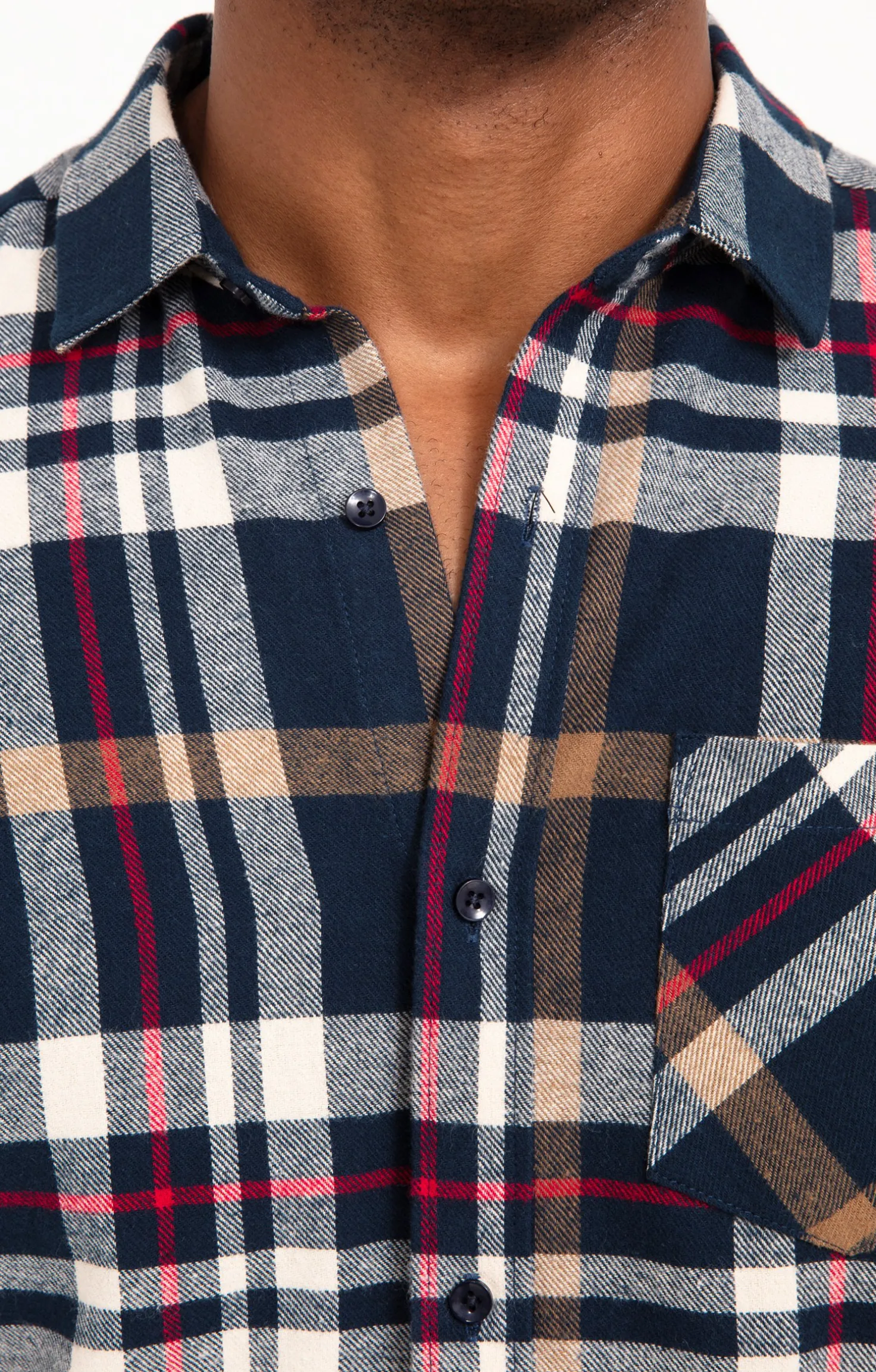 Chemise manches longues à carreaux -