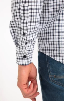 Chemise manches longues à carreaux DOBBY -