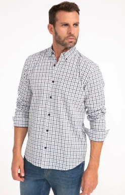 Chemise manches longues à carreaux DOBBY -