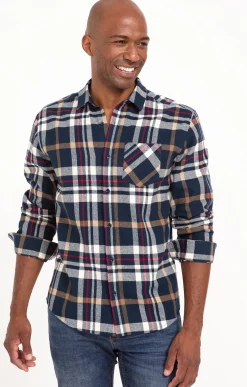 Chemise manches longues à carreaux -