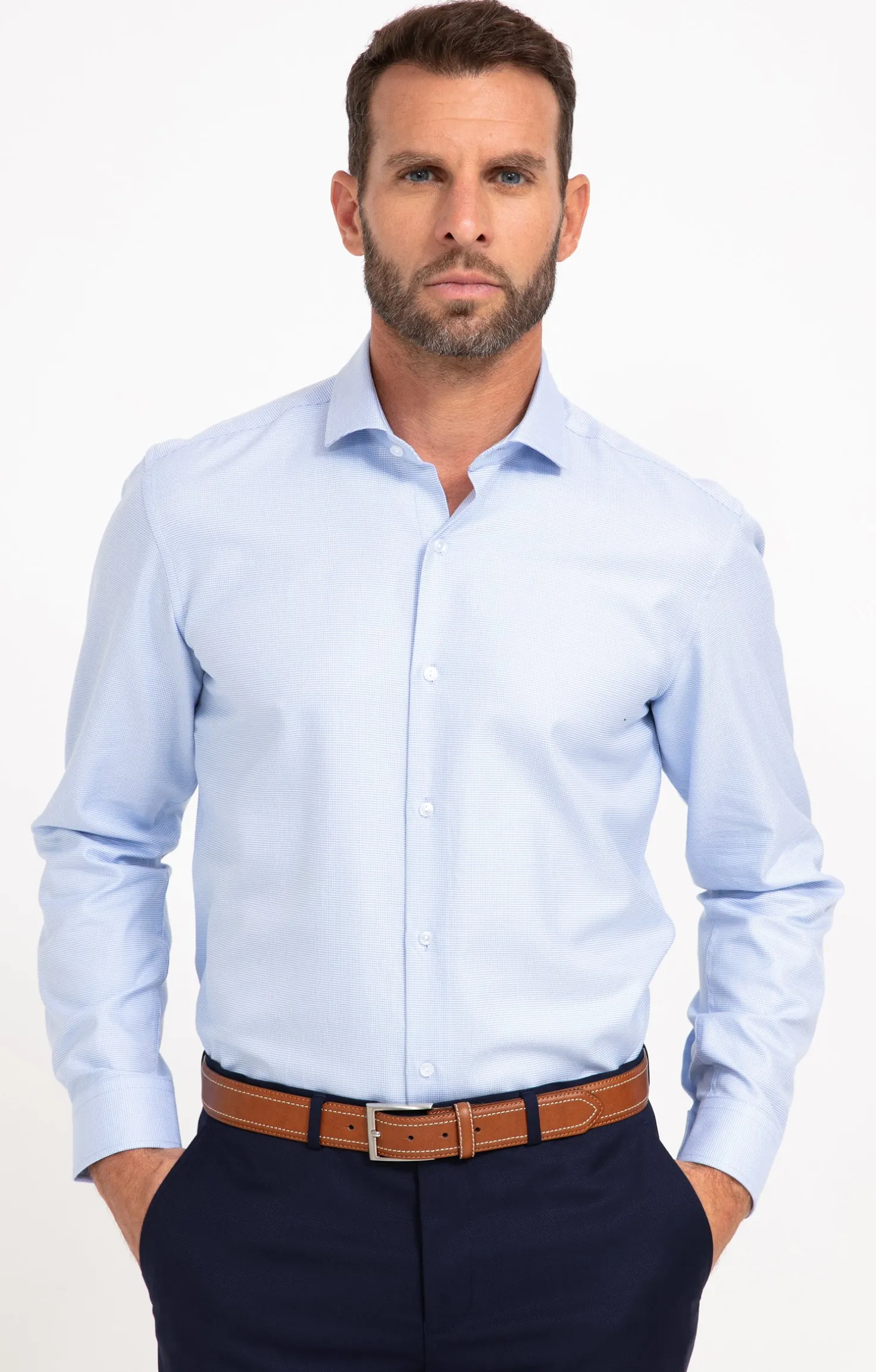 Chemise manches longues coupe ajustée -