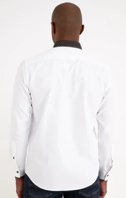 Chemise manches longues détails imprimés -