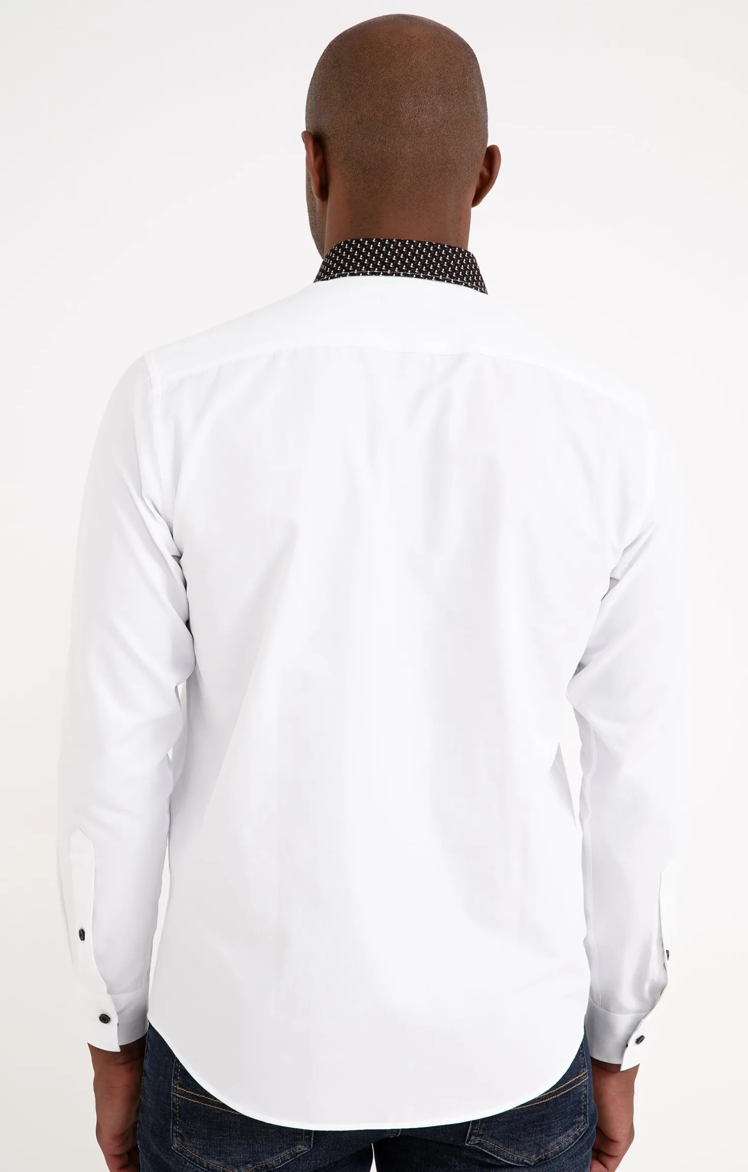 Chemise manches longues détails imprimés -