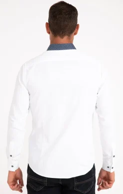 Chemise manches longues détails imprimés -