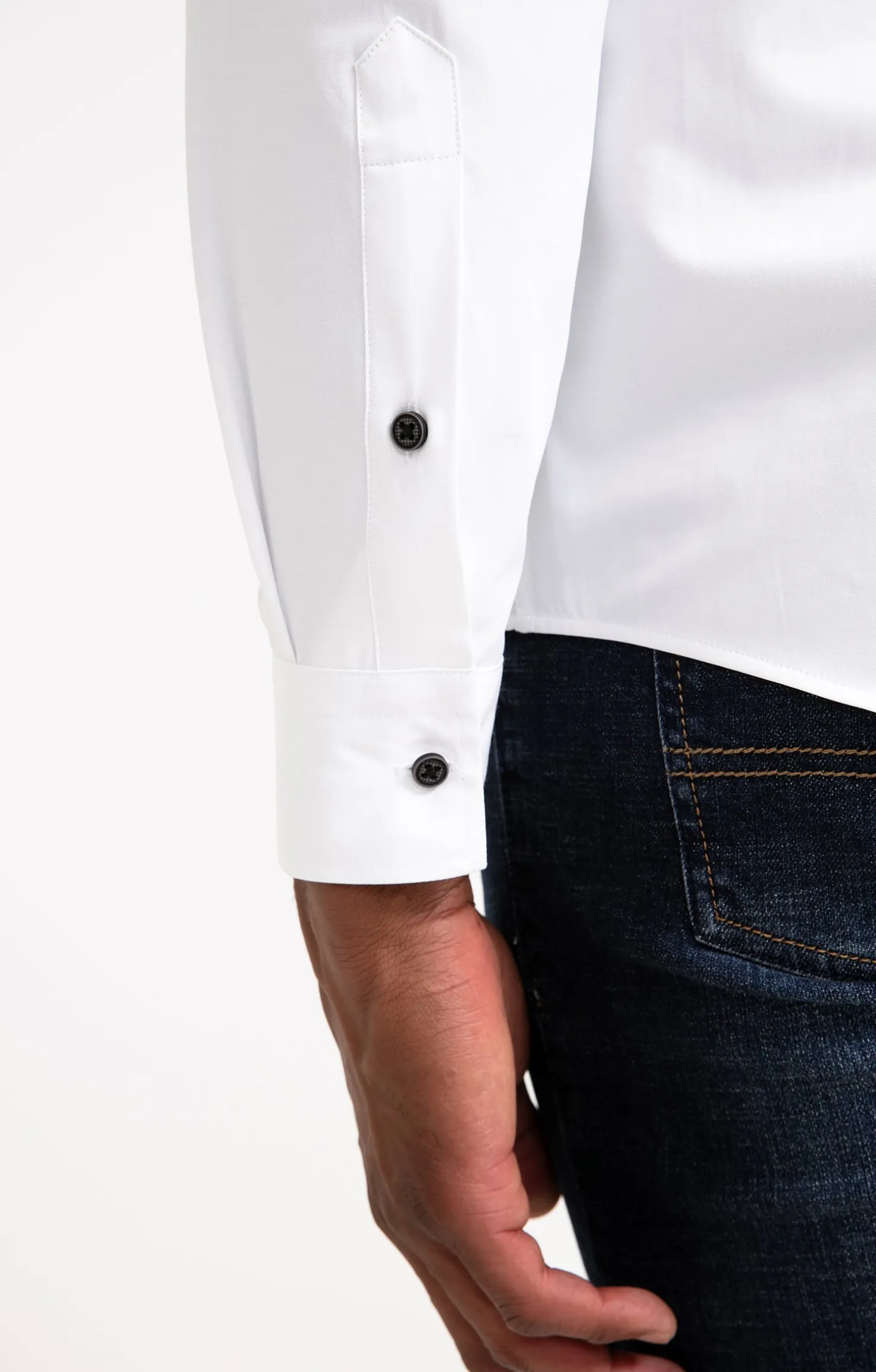 Chemise manches longues détails imprimés -