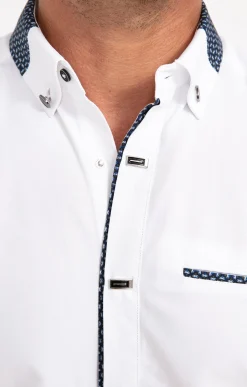 Chemise manches longues détails imprimés -