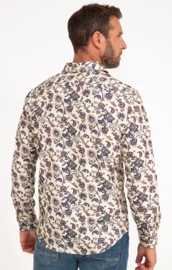 Chemise manches longues en velours -