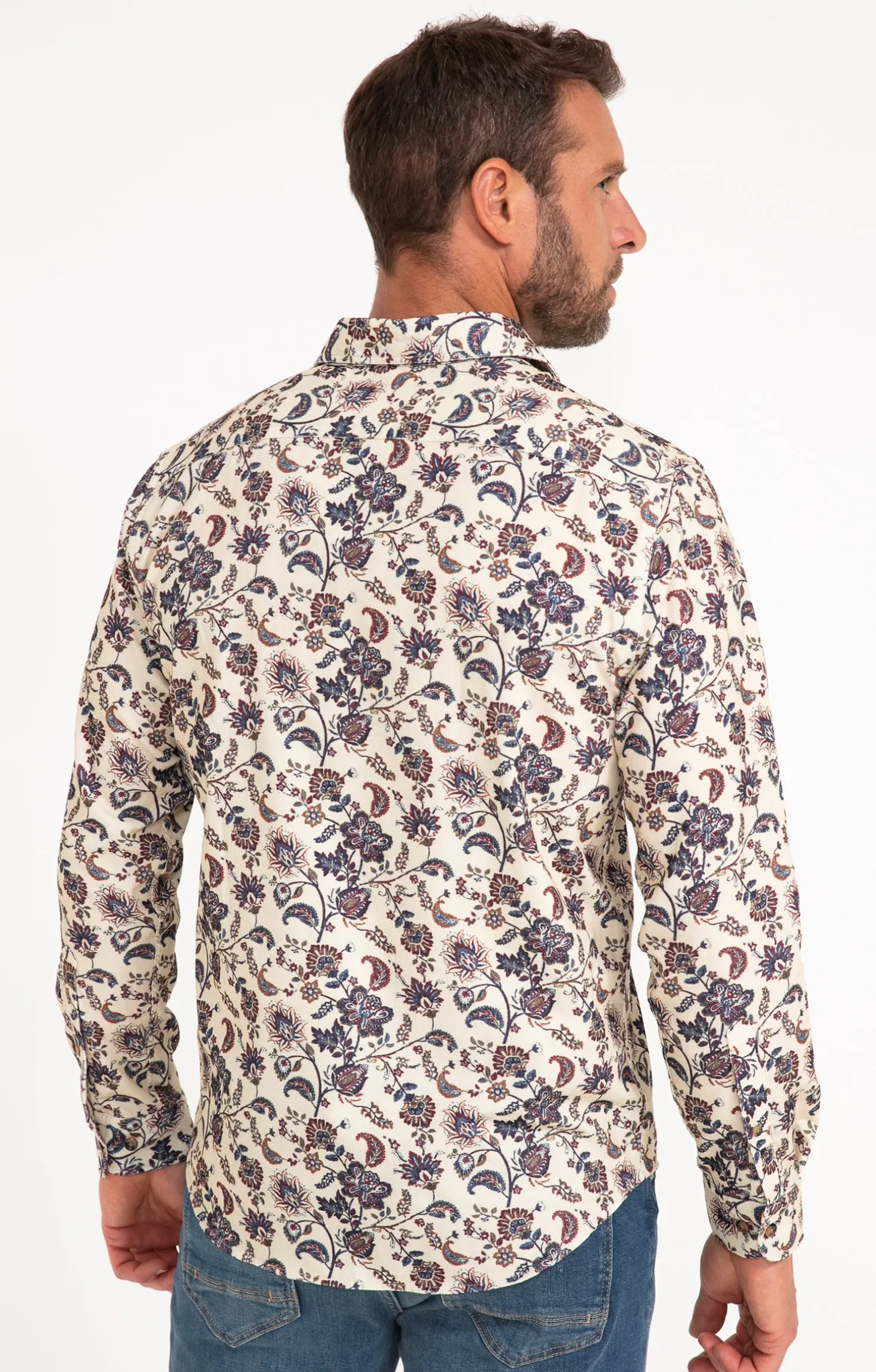 Chemise manches longues en velours -