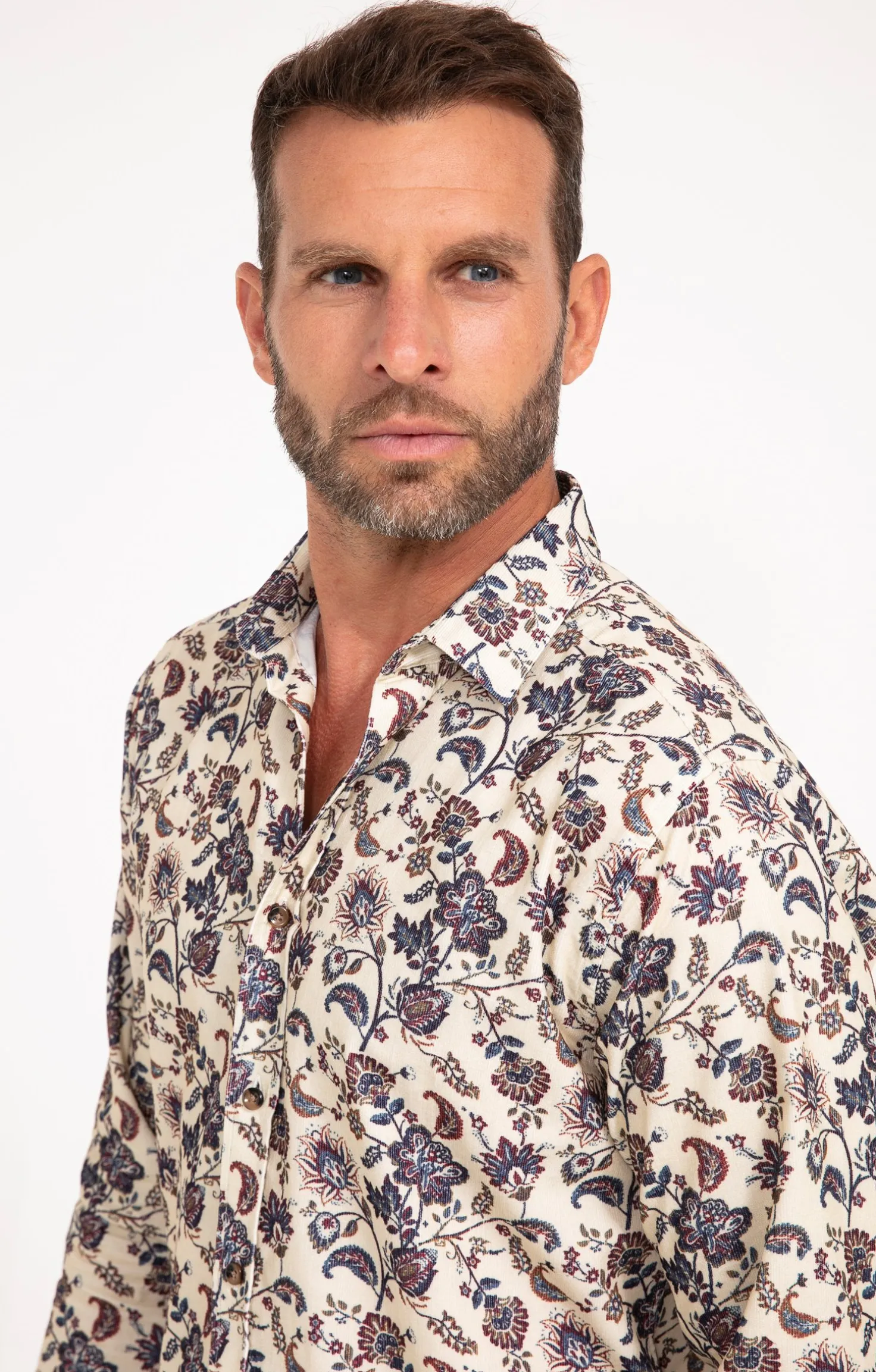 Chemise manches longues en velours -