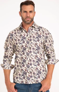Chemise manches longues en velours -