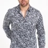 Chemise manches longues PETROLE DARK -