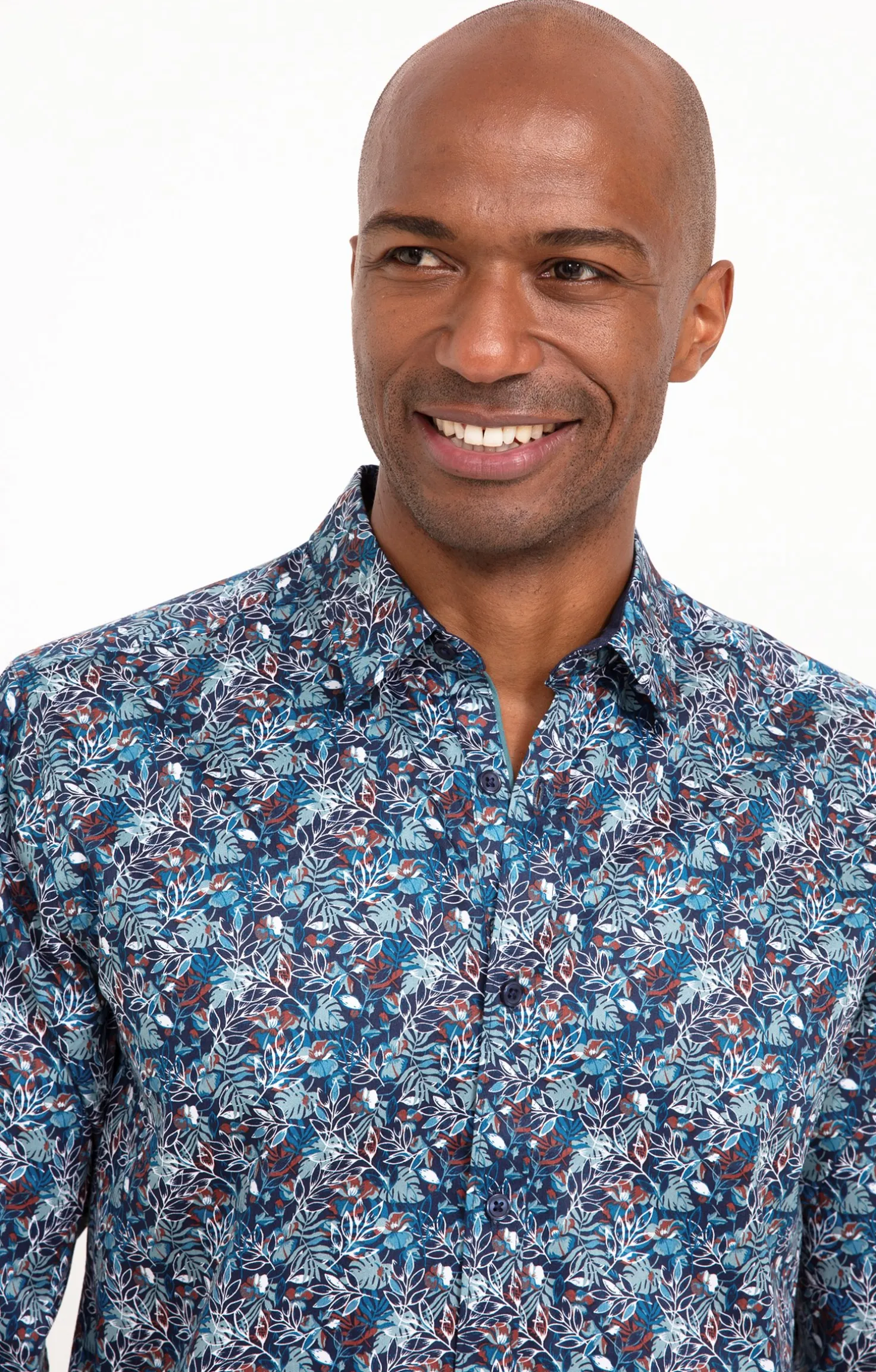 Chemise manches longues PETROLE NAVY -