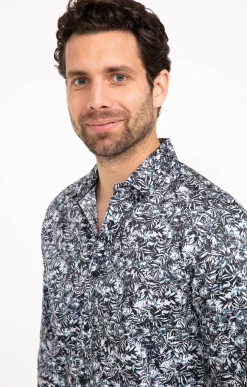 Chemise manches longues PETROLE DARK -