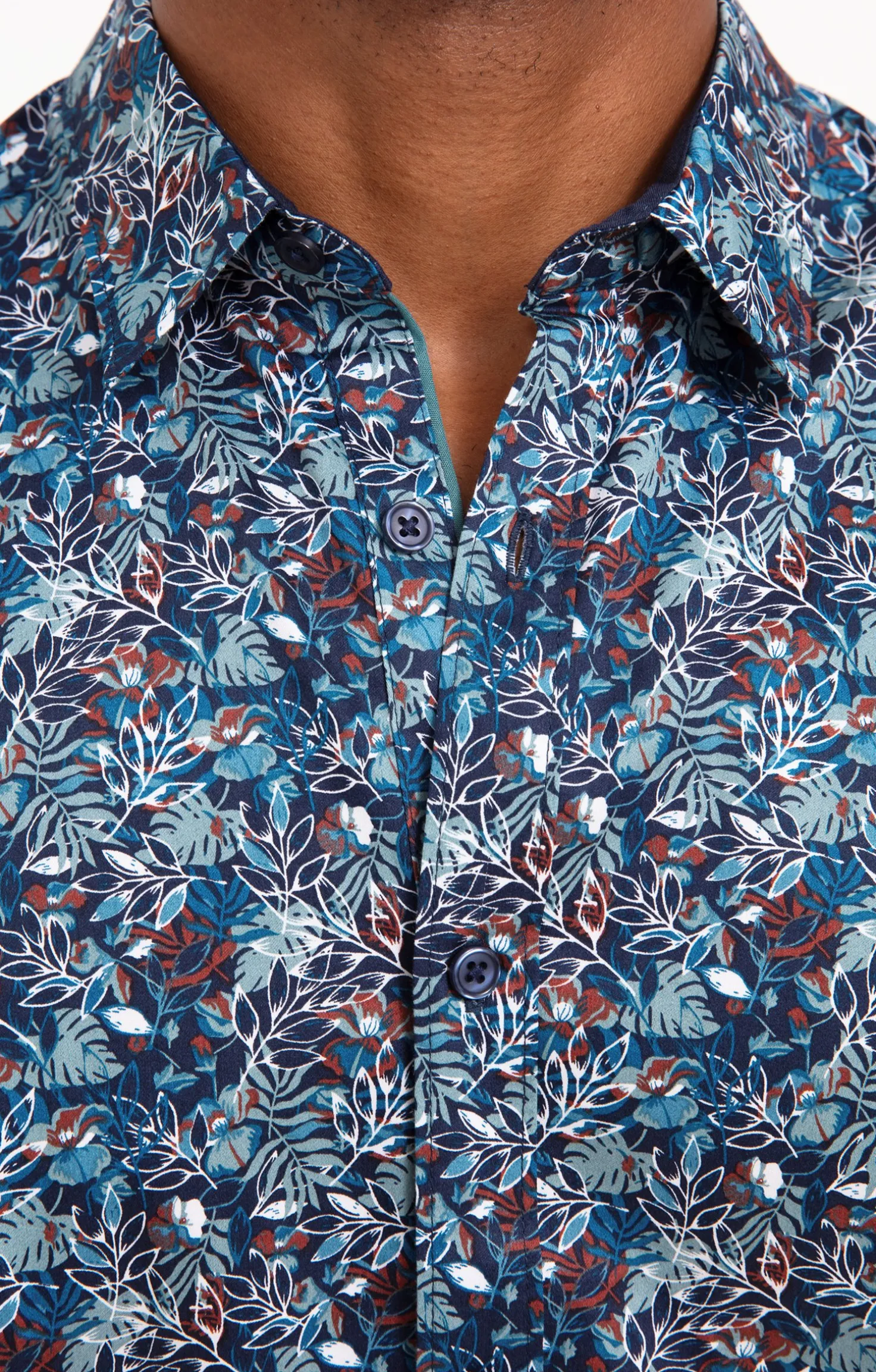 Chemise manches longues PETROLE NAVY -