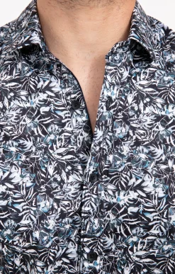 Chemise manches longues PETROLE DARK -