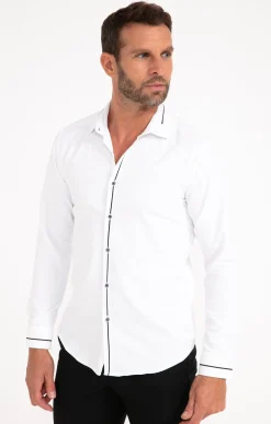 Chemise manches longues unie -