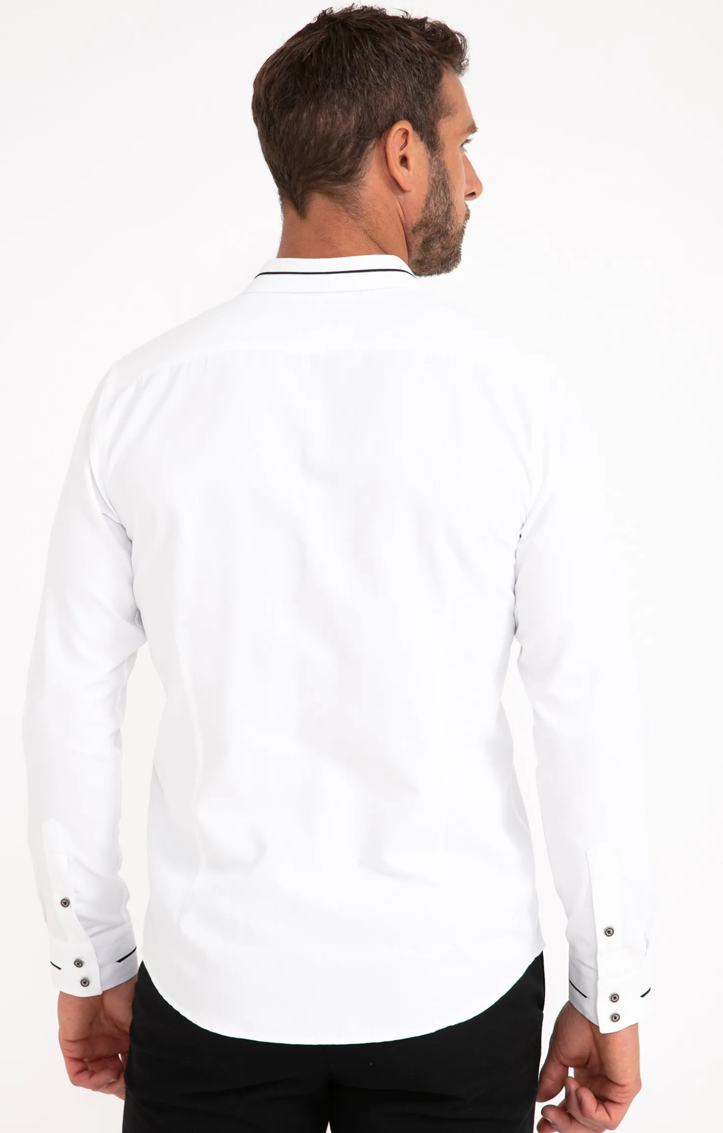 Chemise manches longues unie -