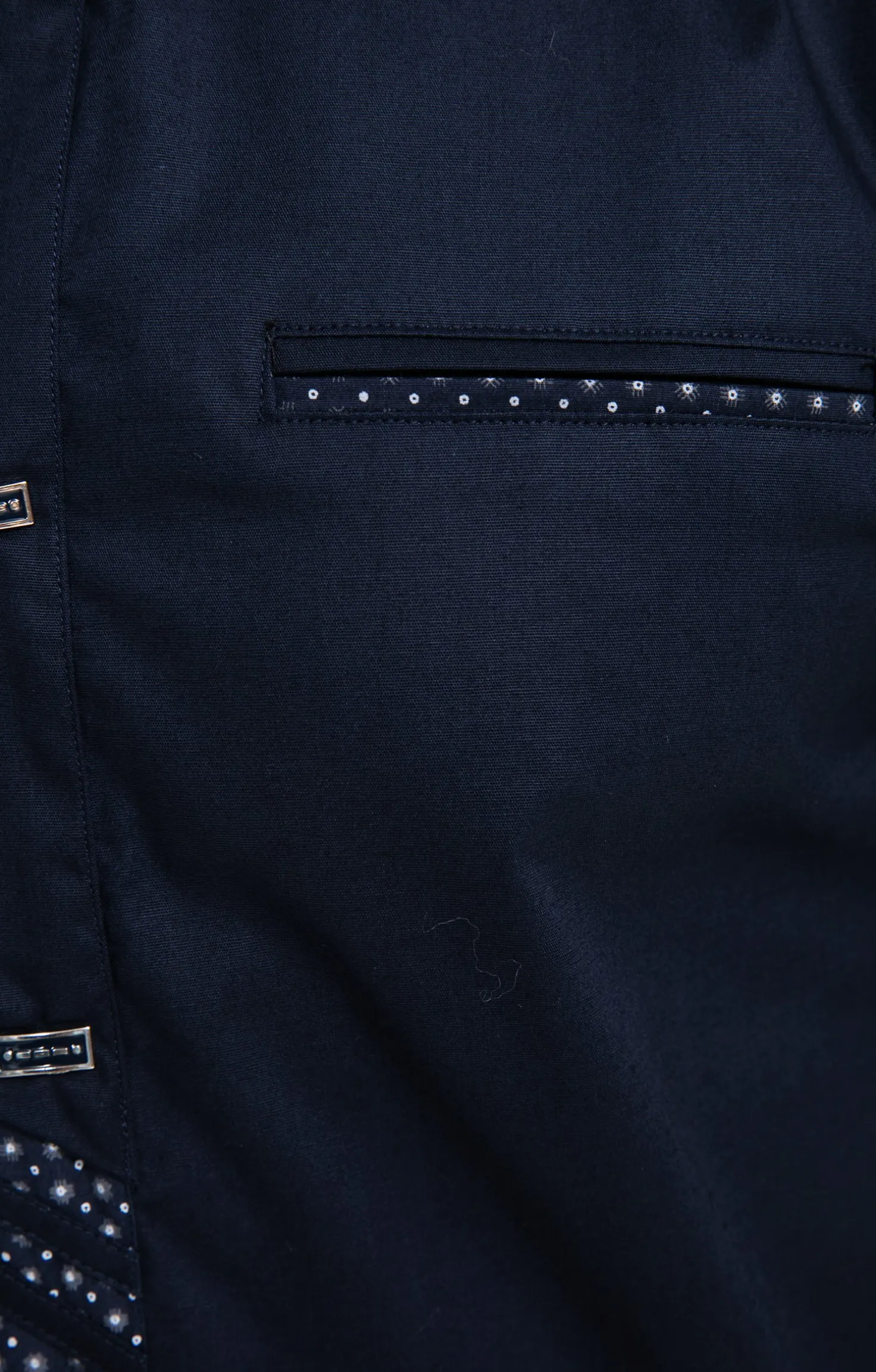 Chemise manches longues uni bleu marine -