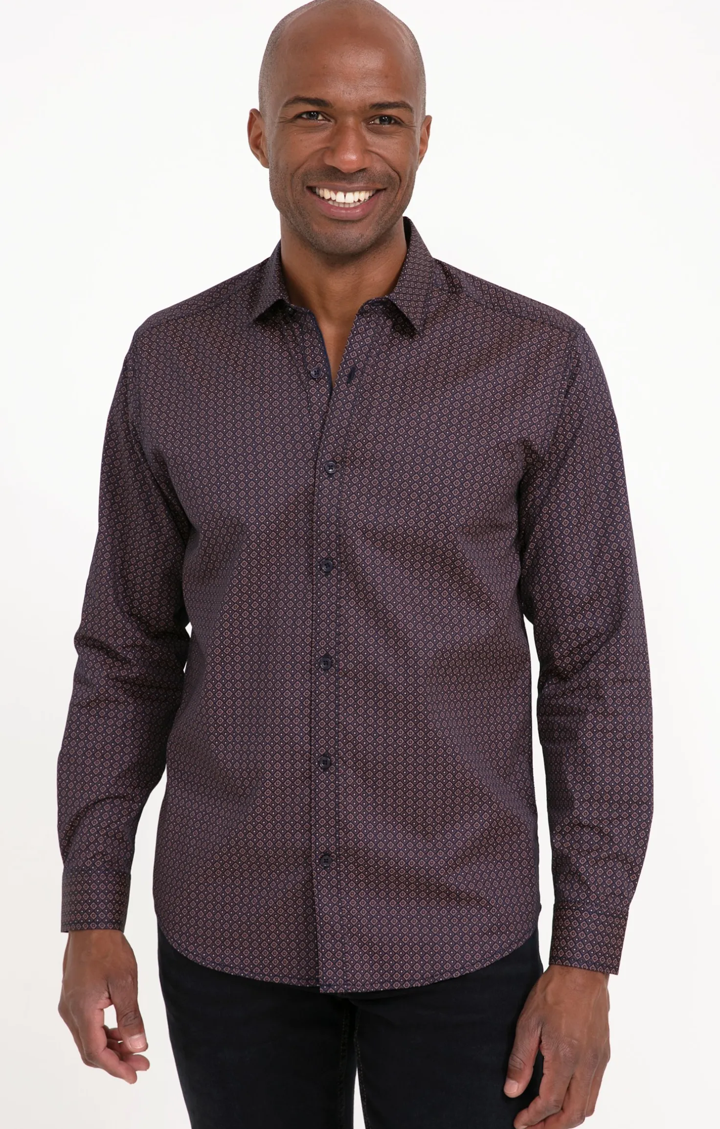 Chemise manches longues YORK Brique -