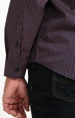 Chemise manches longues YORK Brique -