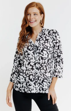 Chemise plissée imprimée -