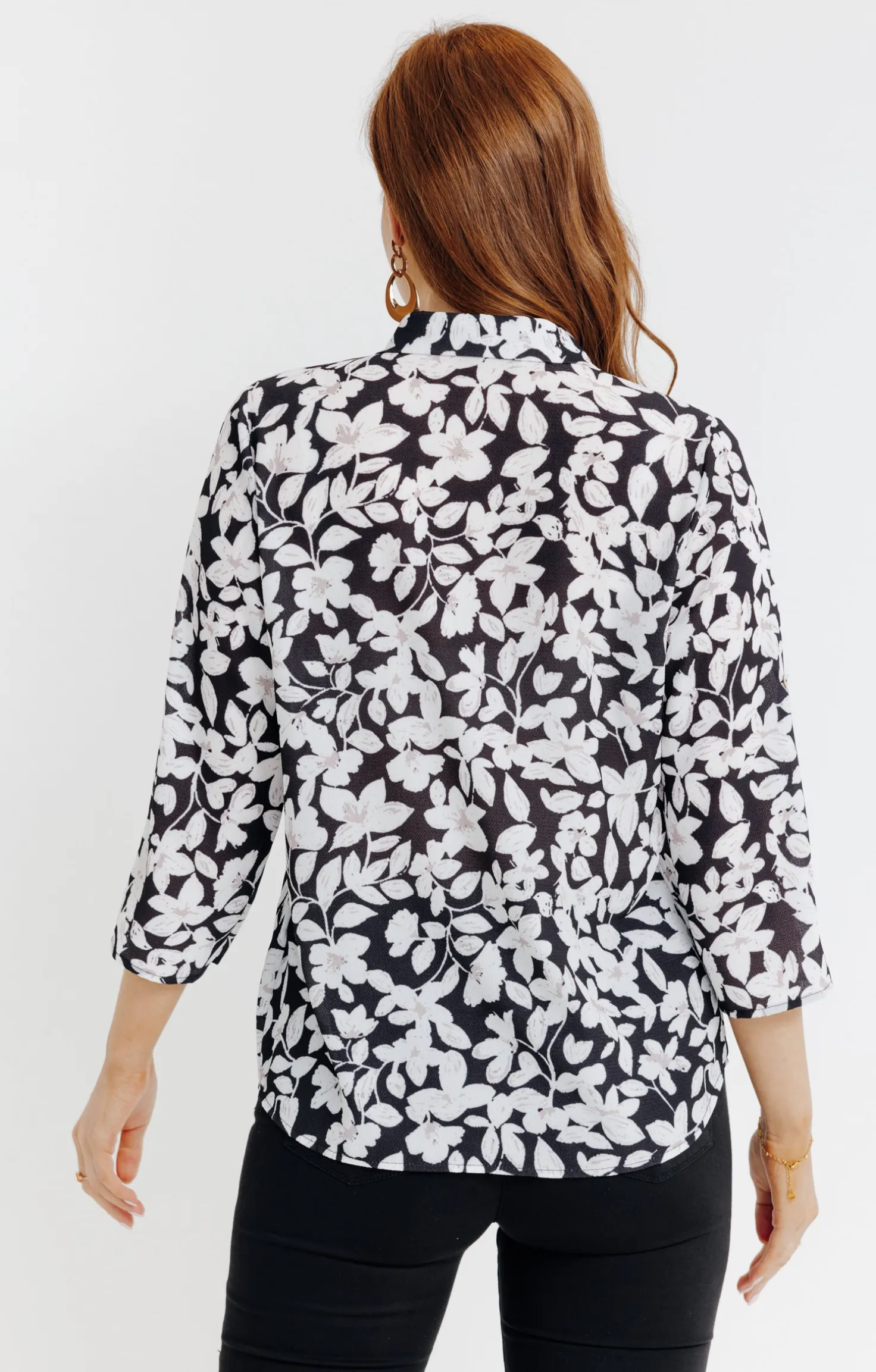 Chemise plissée imprimée -