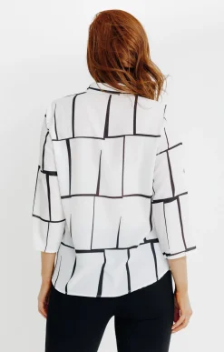 Chemise plissée imprimée -