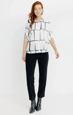 Chemise plissée imprimée -