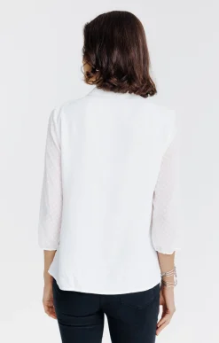 chemise unie bi-matière -
